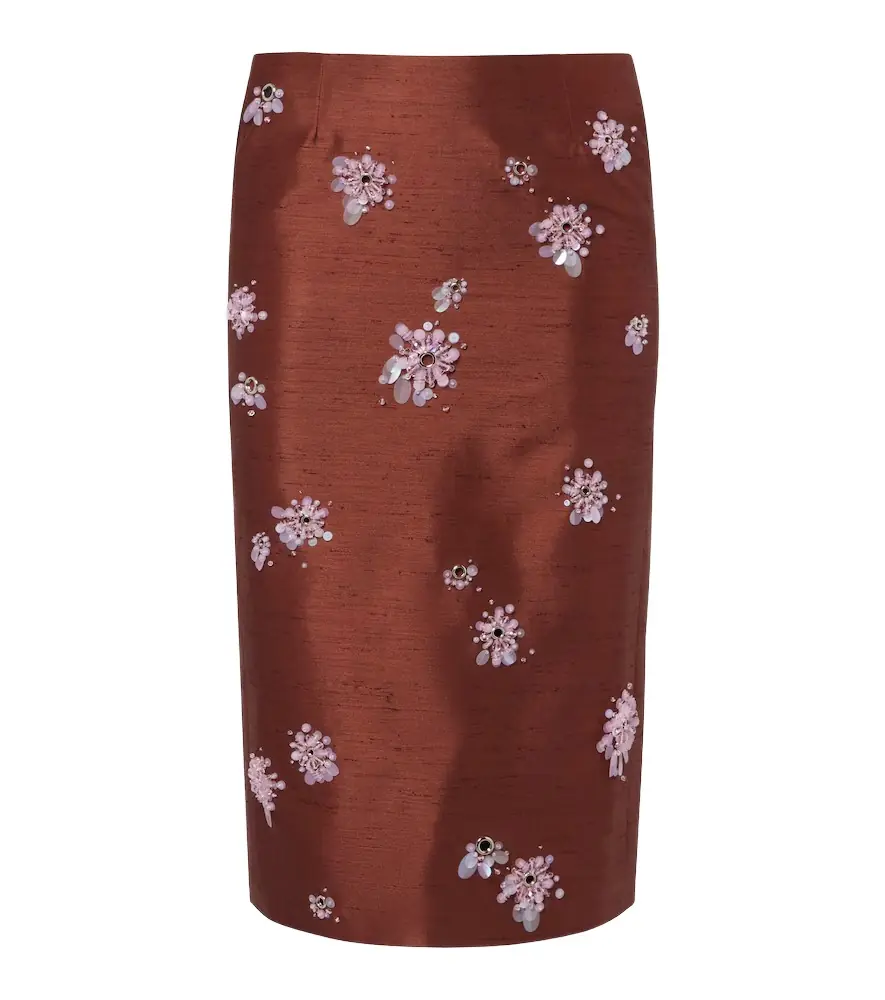 Shushu/Tong Embellished slip skirt