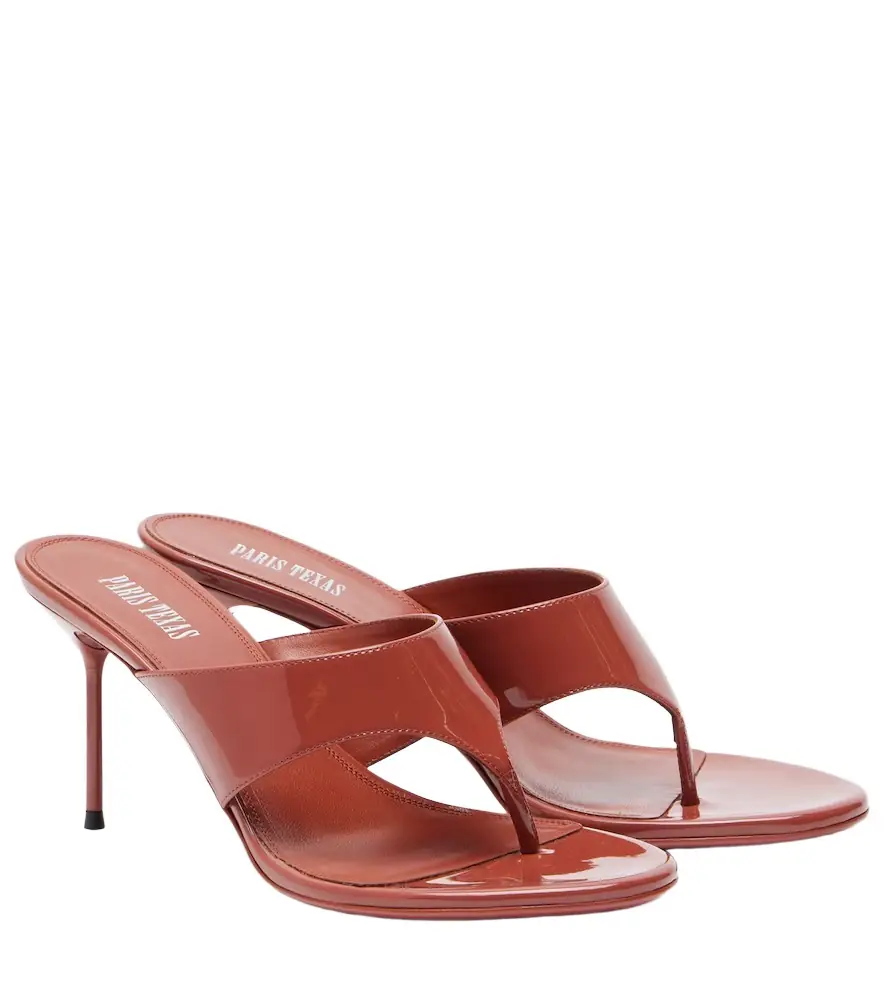 Paris Texas Lidia patent leather thong sandals