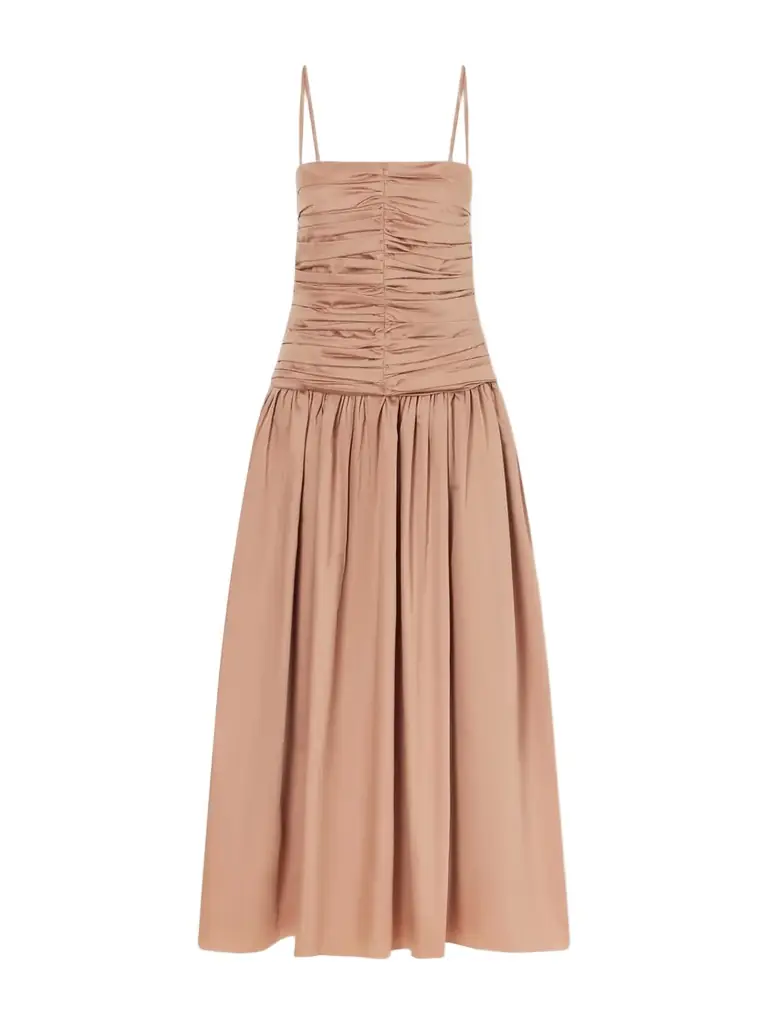Tove Amina Gathered Organic Cotton Dress