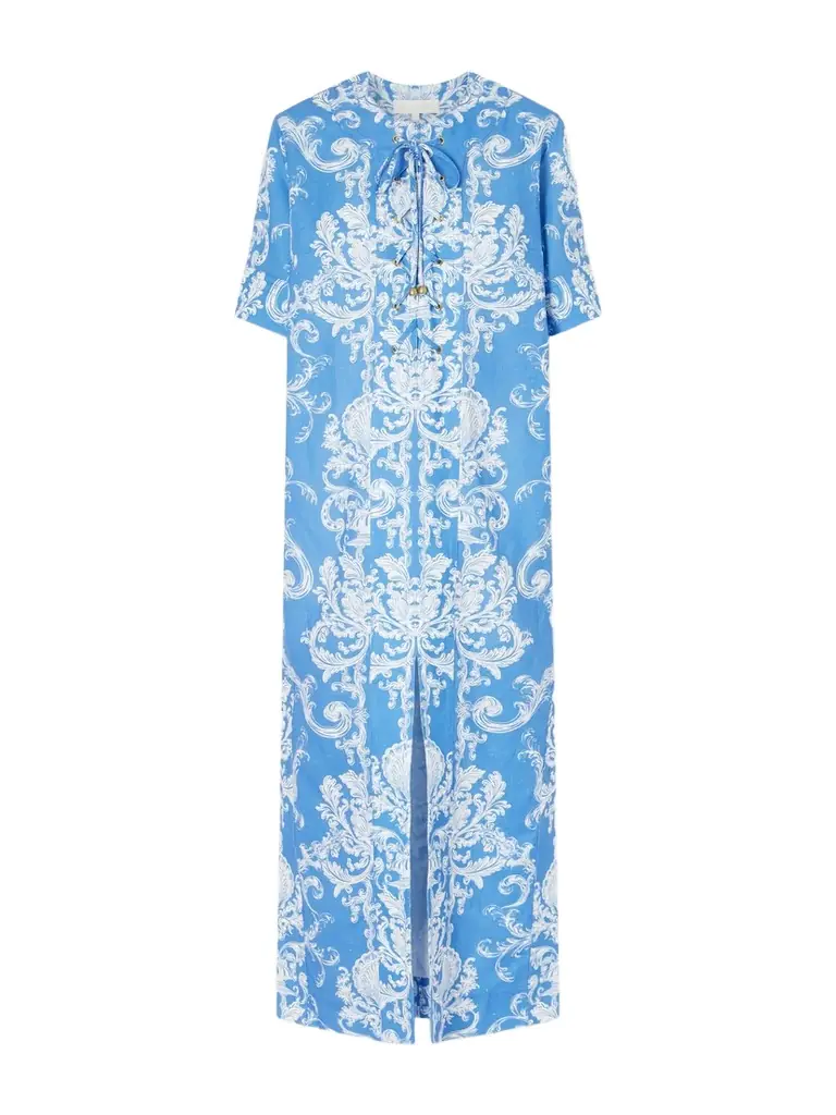Borgo de Nor Calista Linen Printed Maxi Dress