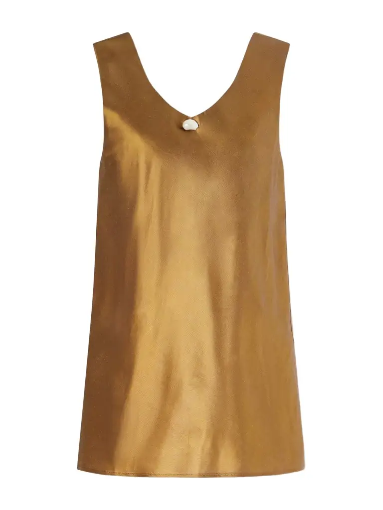 SARA CRISTINA Dune Pearl-embellished Silk-shantung Mini Dress