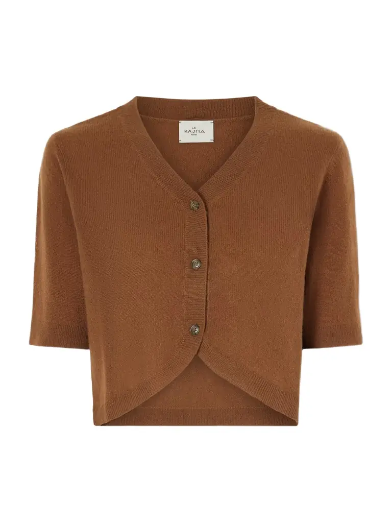 Le Kasha Fano Cropped Cashmere Cardigan