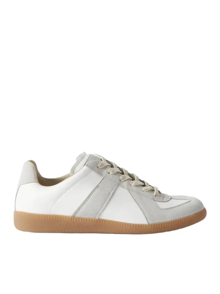 MAISON MARGIELA FINE Replica Leather and Suede Sneakers