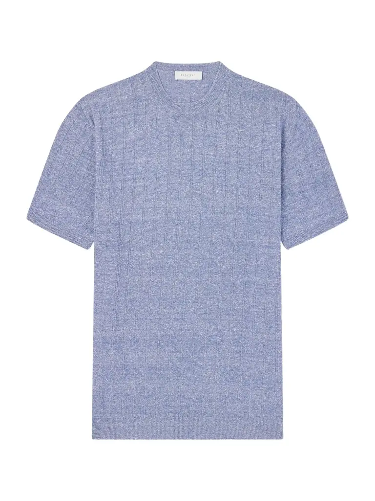 Boglioli Ribbed Linen and Cotton-Blend T-Shirt - Men