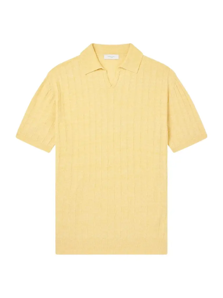Boglioli Ribbed Linen and Cotton-Blend Polo Shirt - Men