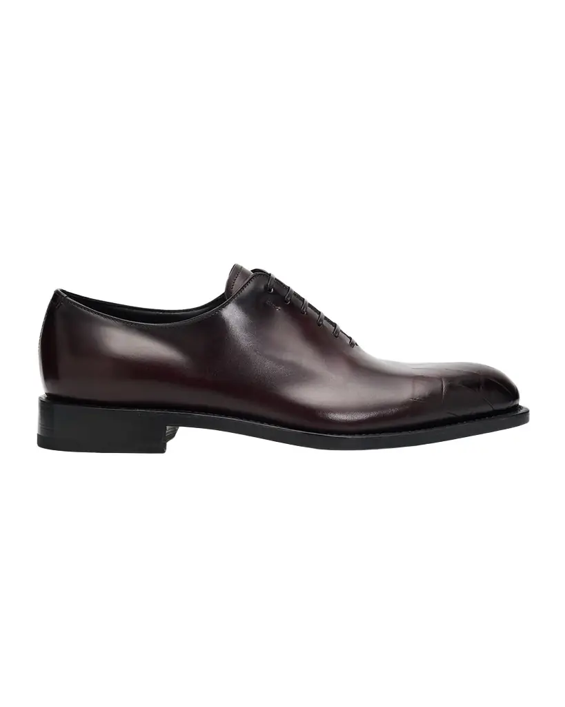 Ferragamo Men 's Angiolo Croc-Embossed Leather Oxfords