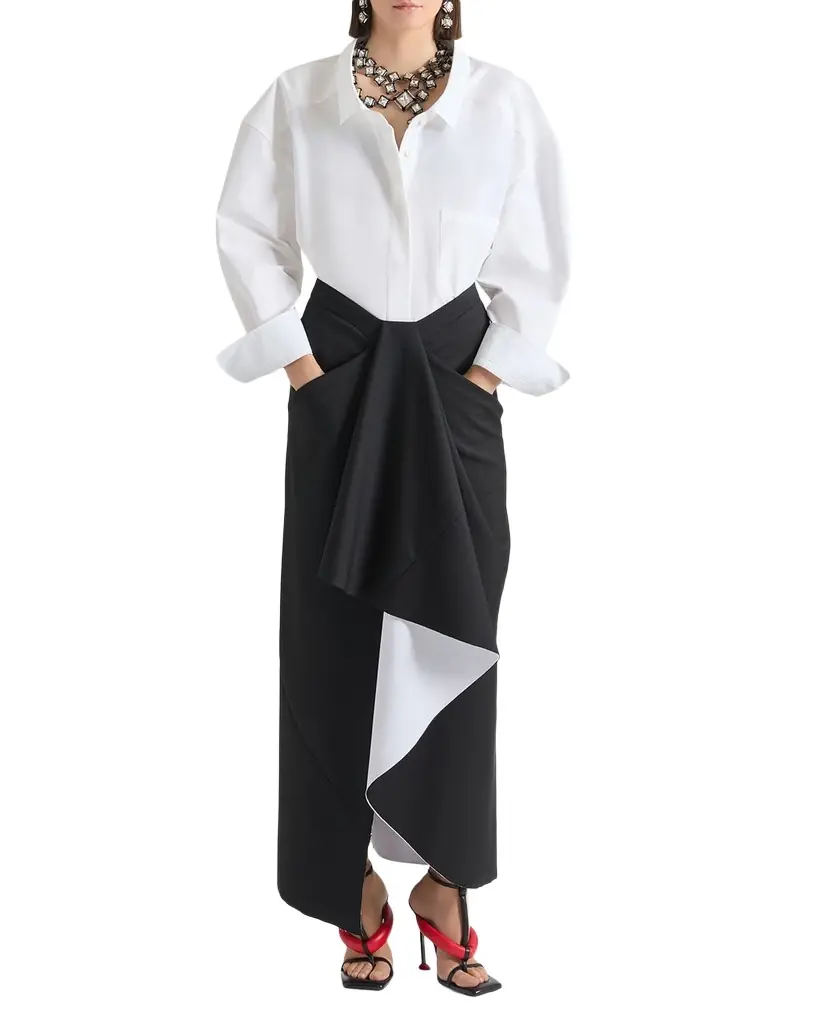 Givenchy Wide-Collar Cotton Poplin Oversized Shirt