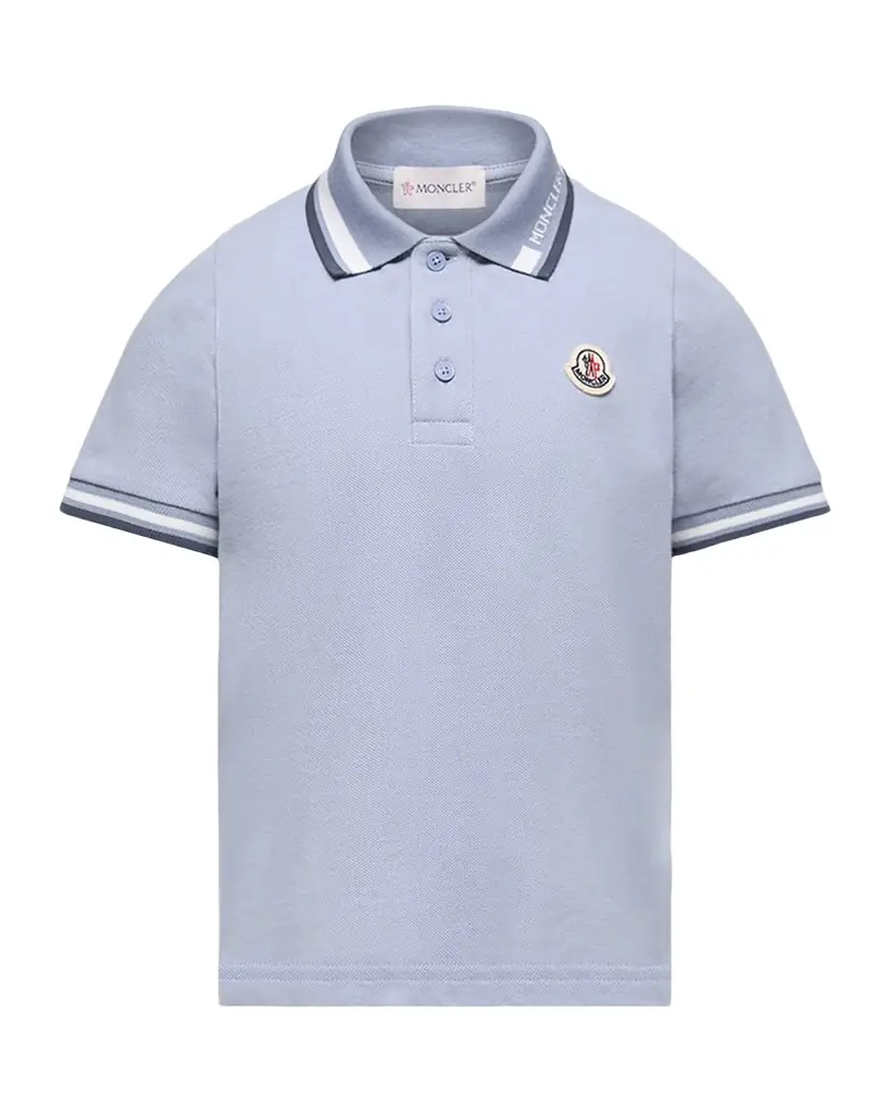 Moncler Boy 's Stretch Cotton Pique Polo Shirt, Size 4-6