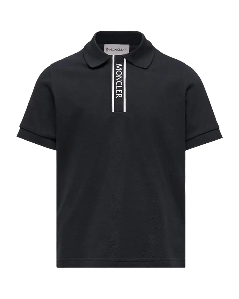 Moncler Boy 's Logo-Trim Cotton Pique Polo, Size -10