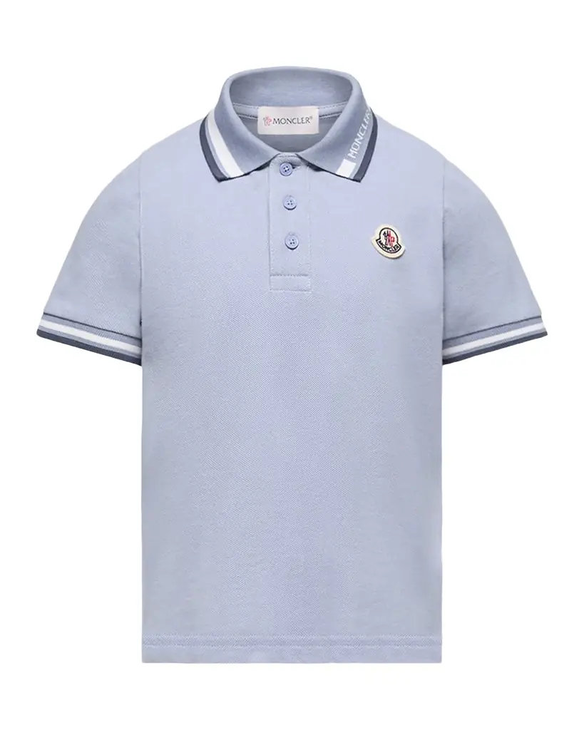 Moncler Boy 's Stretch Cotton Pique Polo Shirt, Size 8-10
