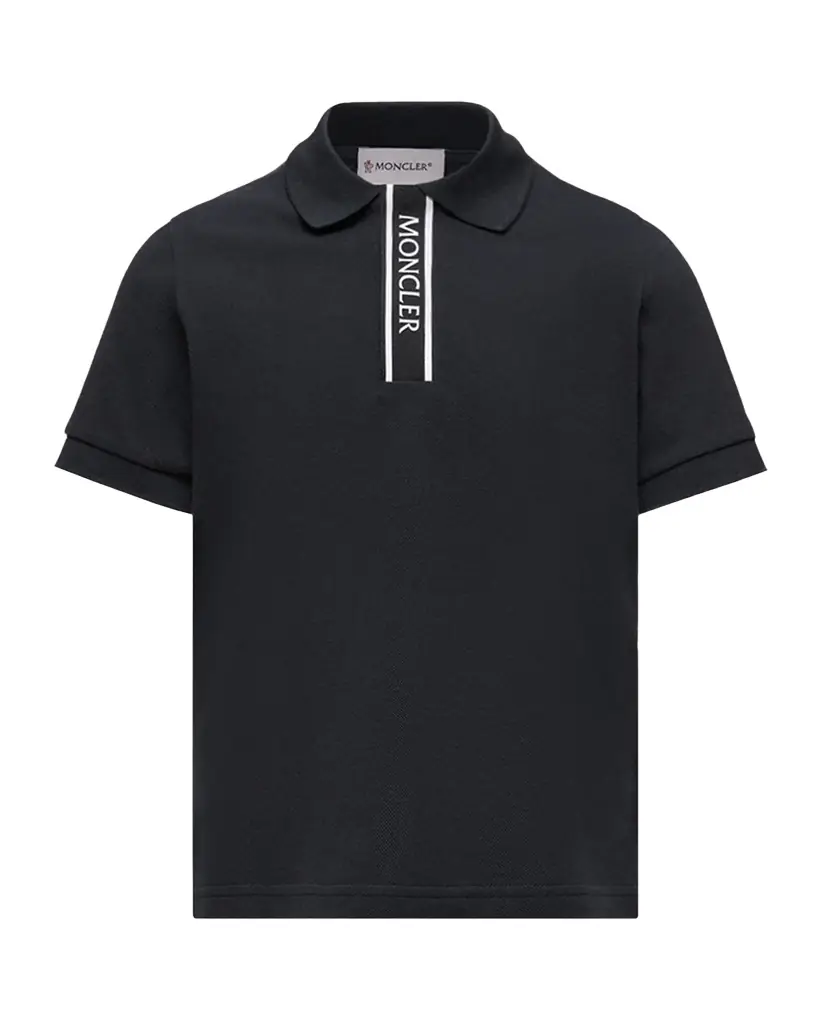 Moncler Boy 's Logo-Trim Cotton Pique Polo, Size -14
