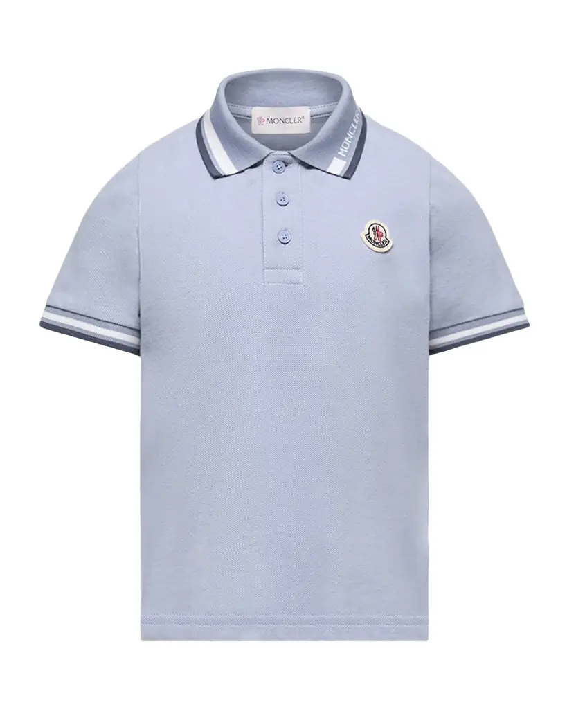 Moncler Boy 's Stretch Cotton Pique Polo Shirt, Size 12-14