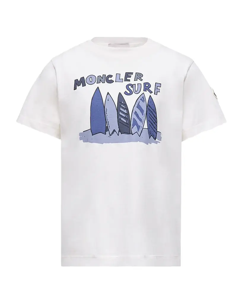 Moncler Boy 's Surf-Print Cotton Jersey T-Shirt, Size 4-6