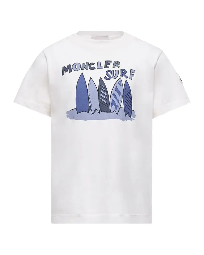 Moncler Boy 's Surf-Print Cotton Jersey T-Shirt, Size 8-10