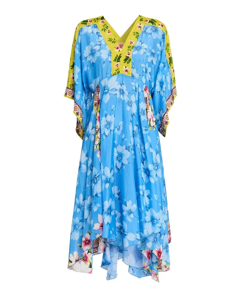 johnny was blue floral dress Buy TIERED MAXI DRESS