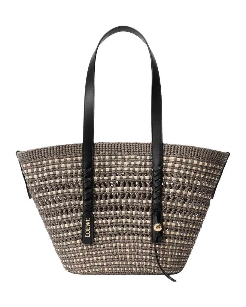 Loewe x Paula 's Ibiza Braid Medium Woven Basket Tote Bag