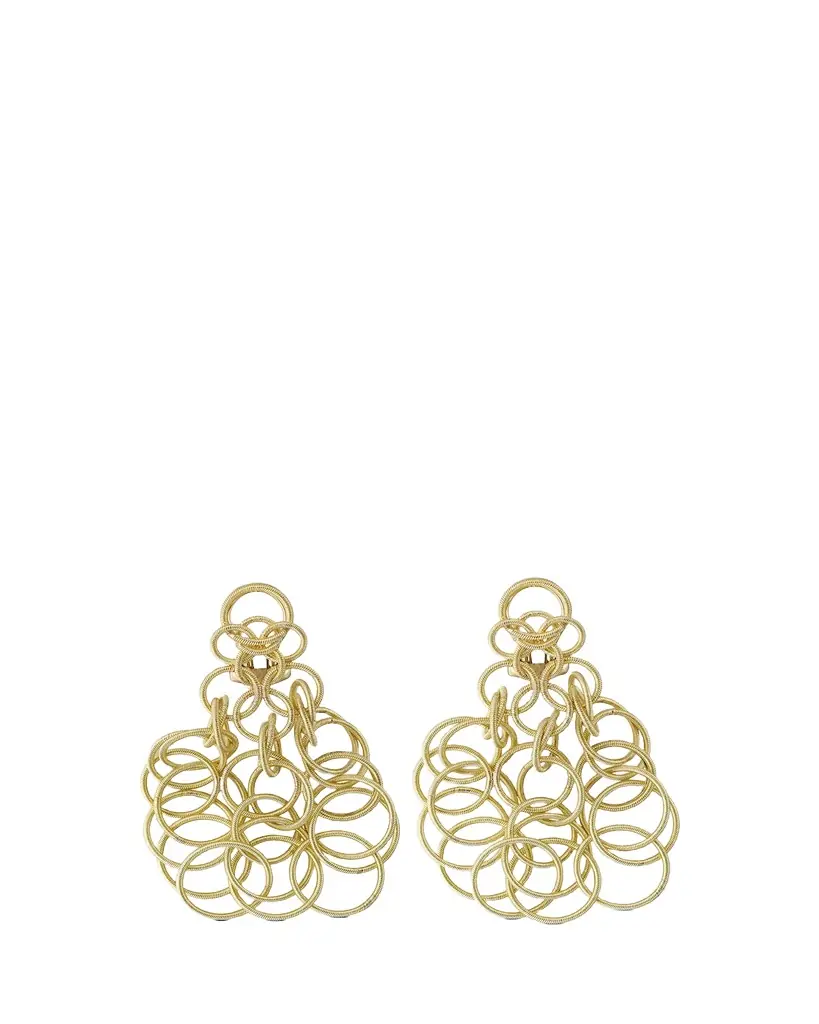 Buccellati Hawaii 18K Gold Pendant Earrings, 5cm