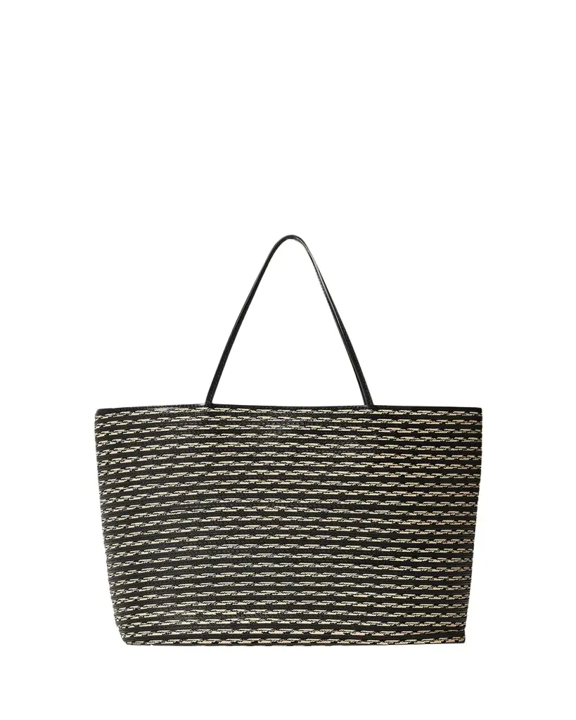 THE ROW Beau Tote Bag in Raffia & Leather - Women's Bags