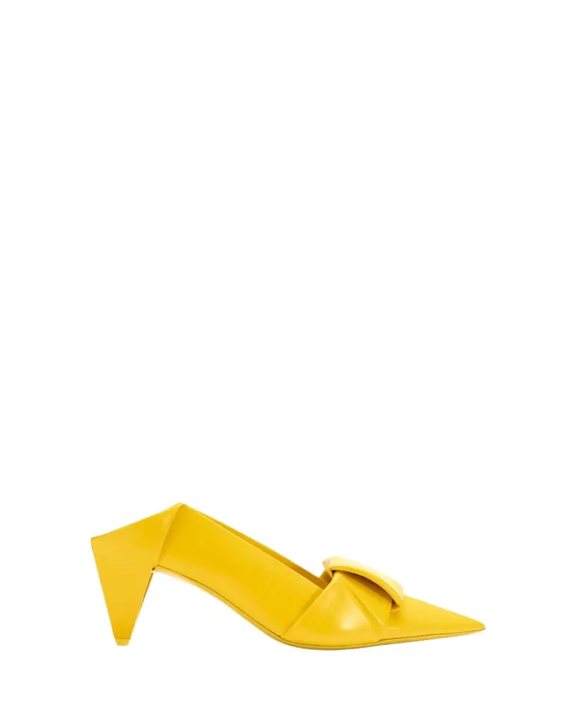 Loewe 70mm Origami Folded Leather Mule Pumps