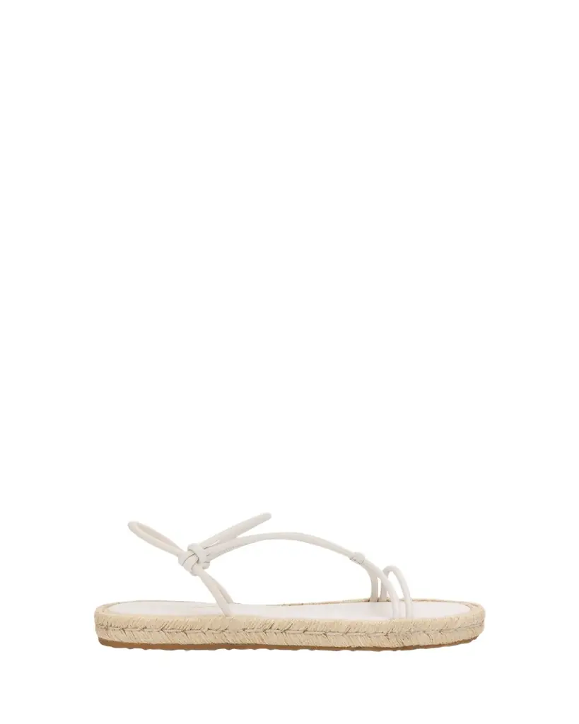 Gianvito Rossi Leather Flat Espadrille Sandals