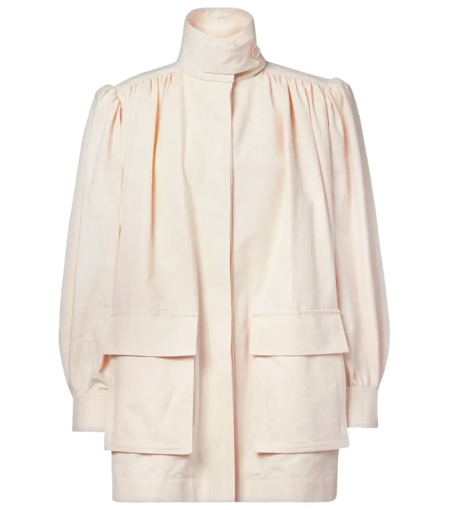 Chloe Chloé Gathered cotton canvas jacket