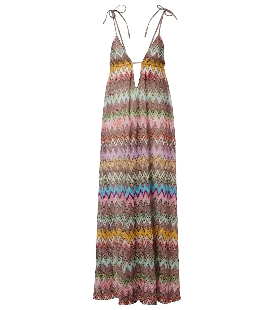 Missoni Zigzag lamé beach dress