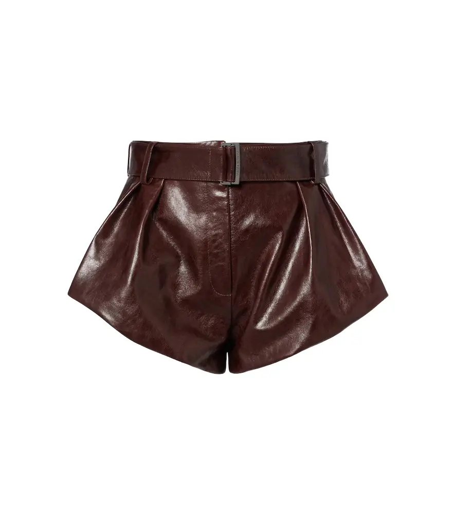 Magda Butrym Belted leather shorts
