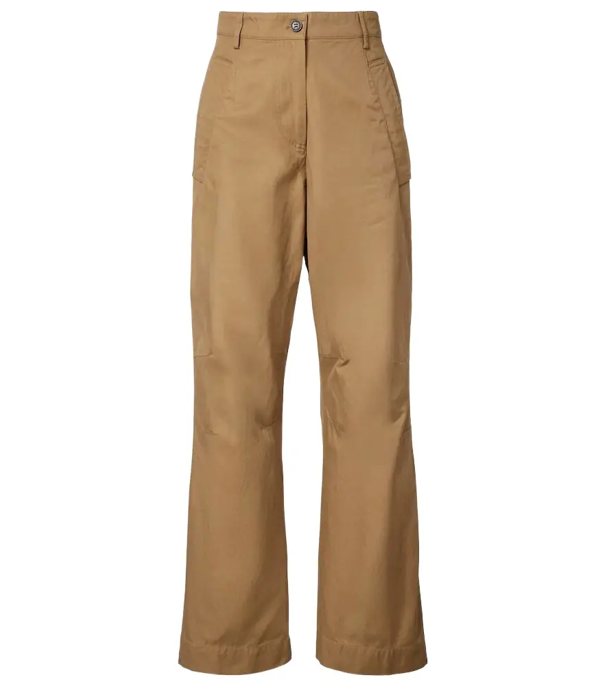 Dries Van Noten Cotton wide-leg pants