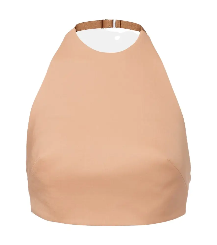 Mugler Wool-blend crop top