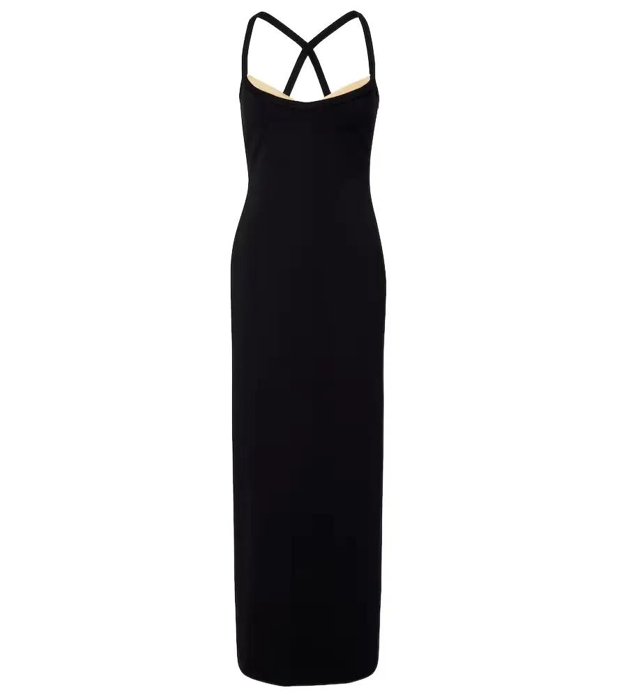 Versace Jersey bustier gown