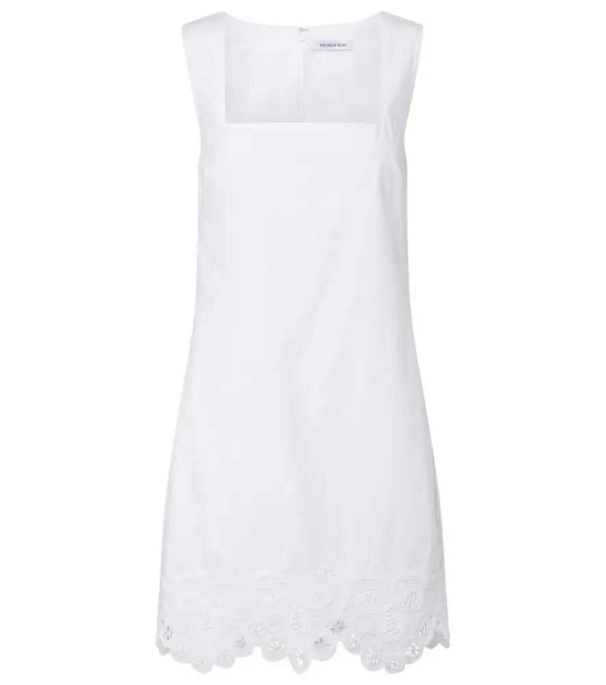 sumatra cotton eyelet dress Veronica Beard Sumatra Cotton Eyelet Dress In Off-White