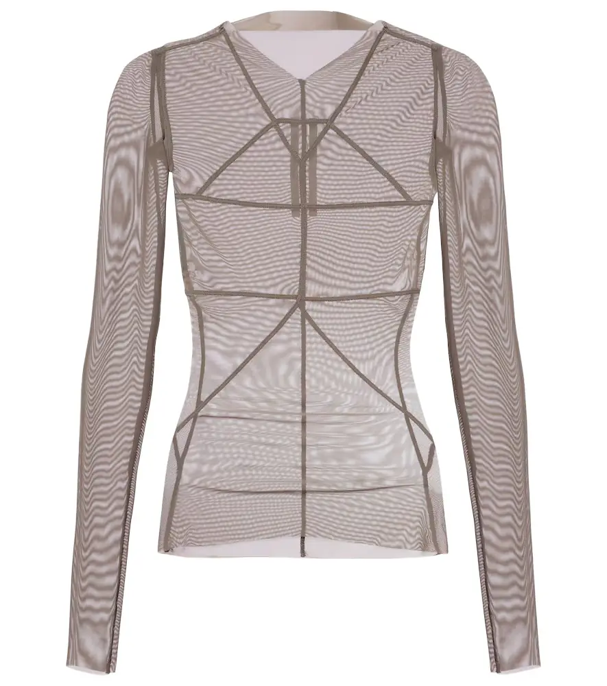 Rick Owens Temple sheer tulle top