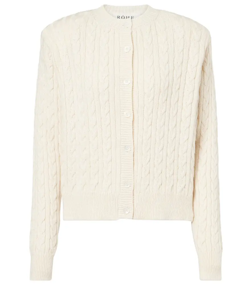 Rohe Róhe Cable-knit cotton and wool cardigan