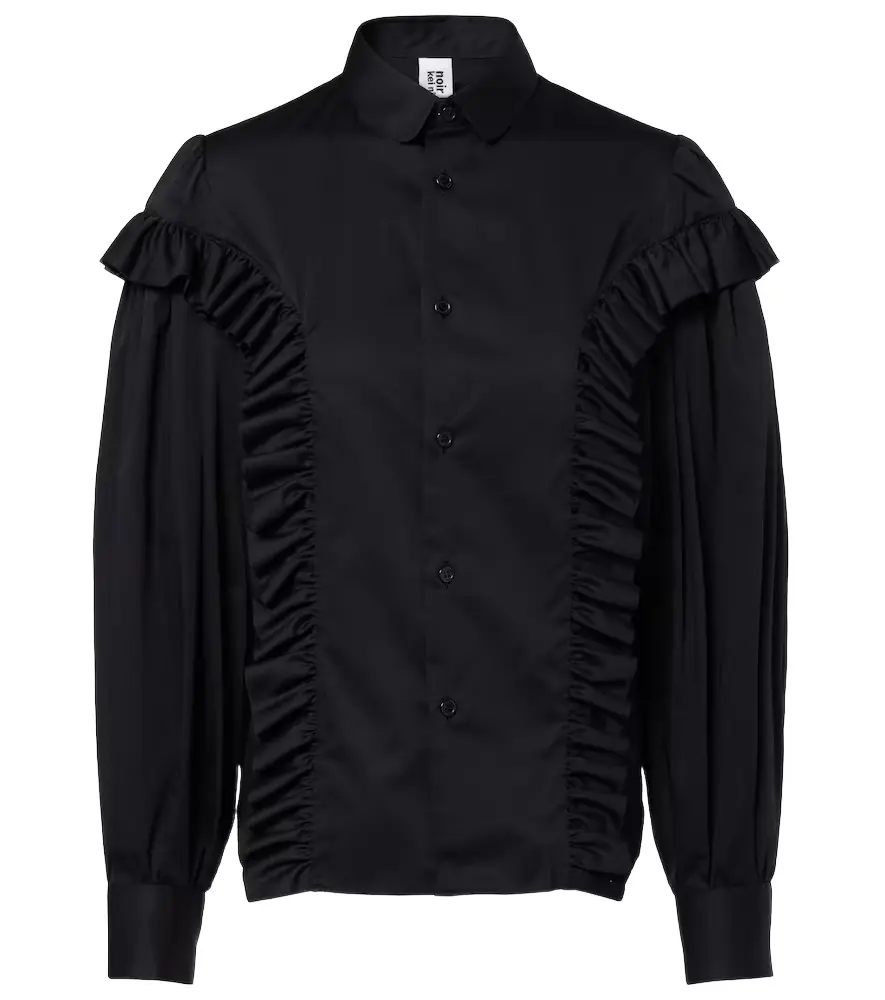 Noir Kei Ninomiya Ruffled cotton shirt
