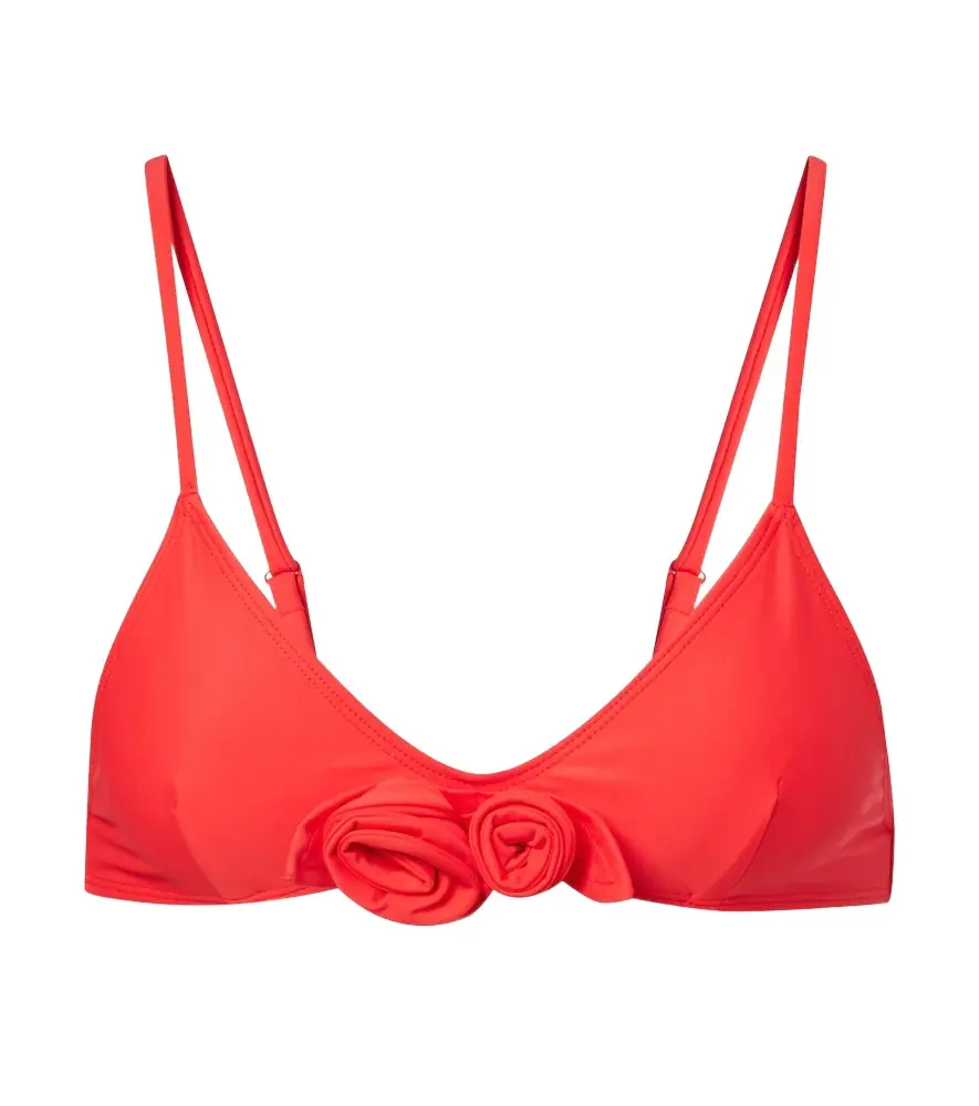 Coperni Flower floral-appliqué bikini top
