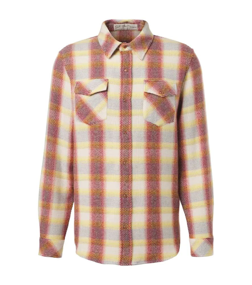 God's True Cashmere Rose Blume cashmere shirt with sunstone