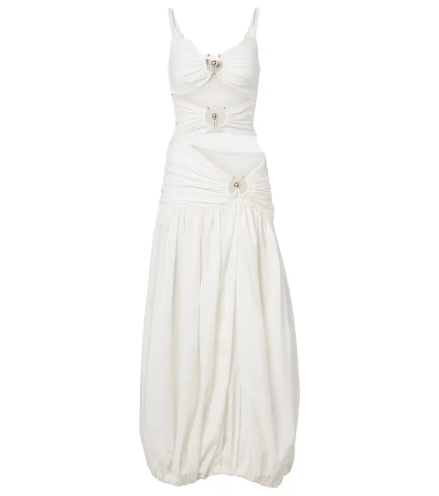 Christopher Esber Orbit cutout ruched jersey maxi dress