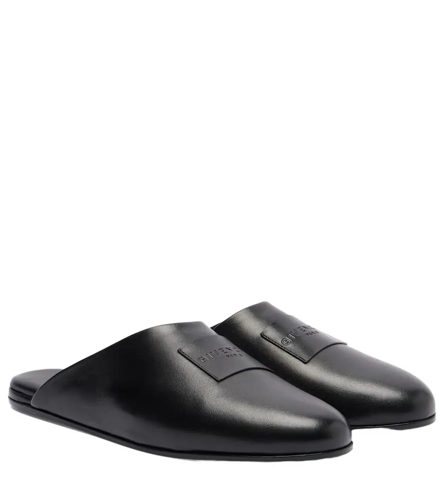 Givenchy Label leather mules