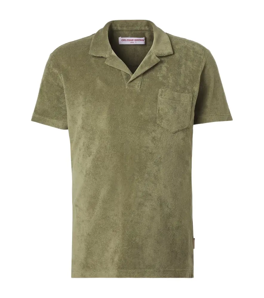 Orlebar Brown Terry cotton toweling polo shirt