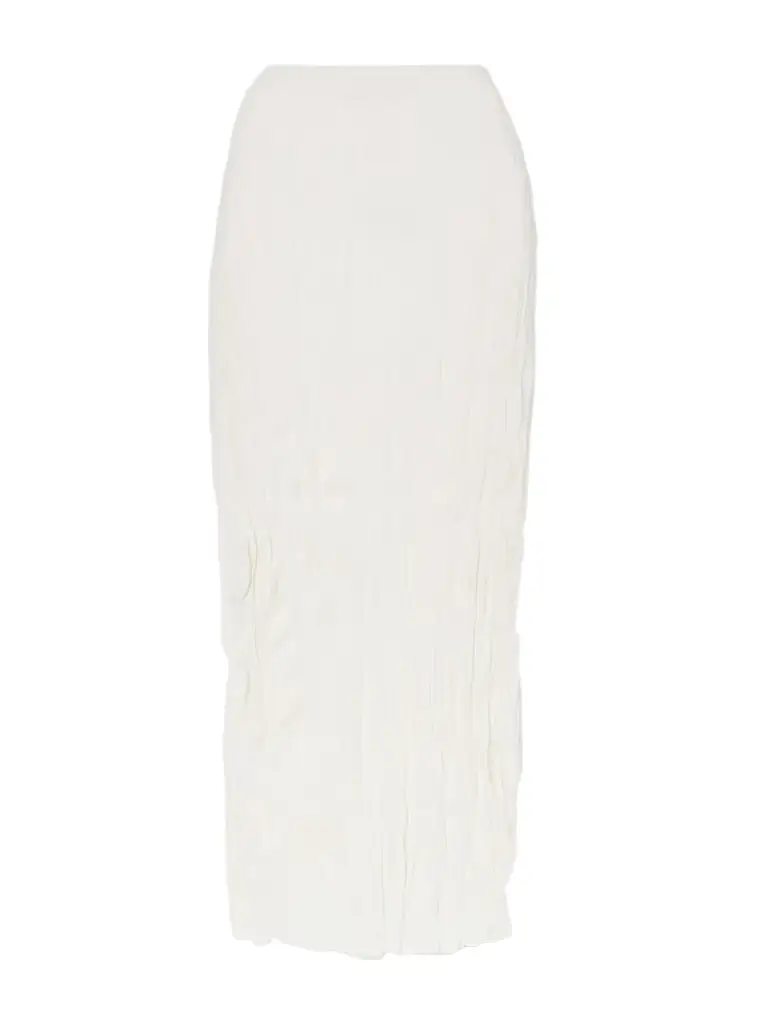 TOTEME Crinkled Knit Viscose Midi Skirt