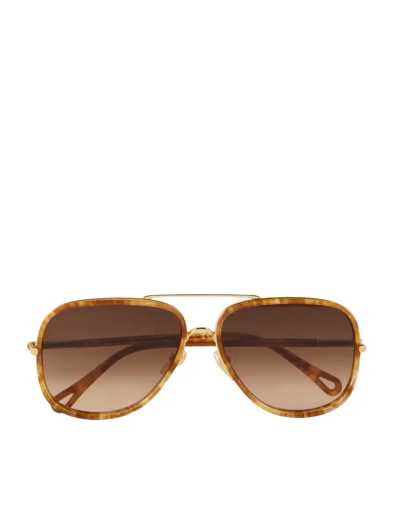 Chloé Tubolar Aviator-frame Acetate Sunglasses