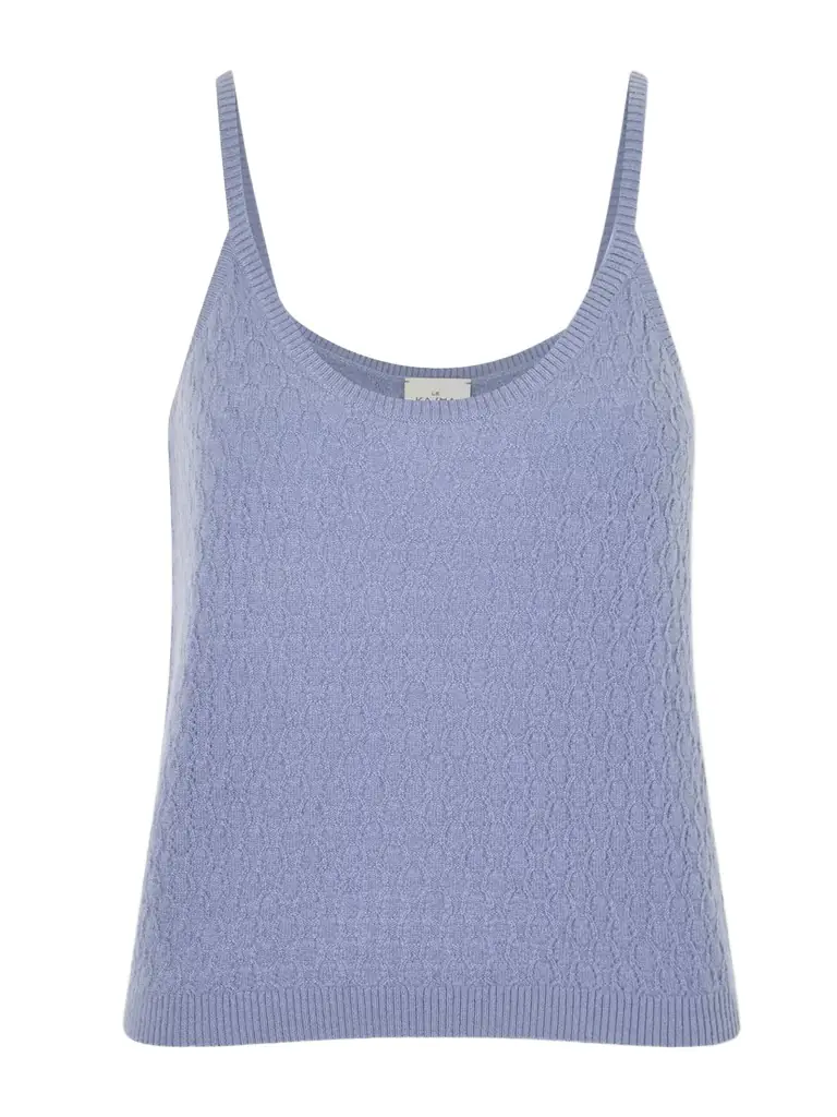 Le Kasha Fregene Pointelle Organic Cashmere Knit Tank