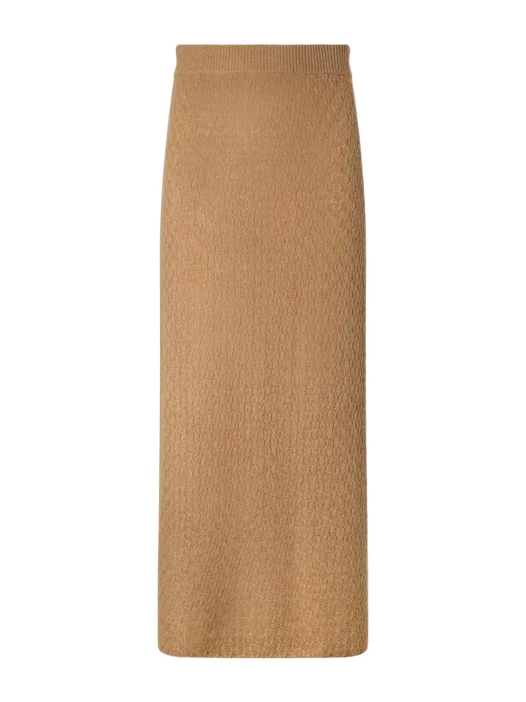 Le Kasha Sunnie Pointelle-knit Cashmere Midi Skirt