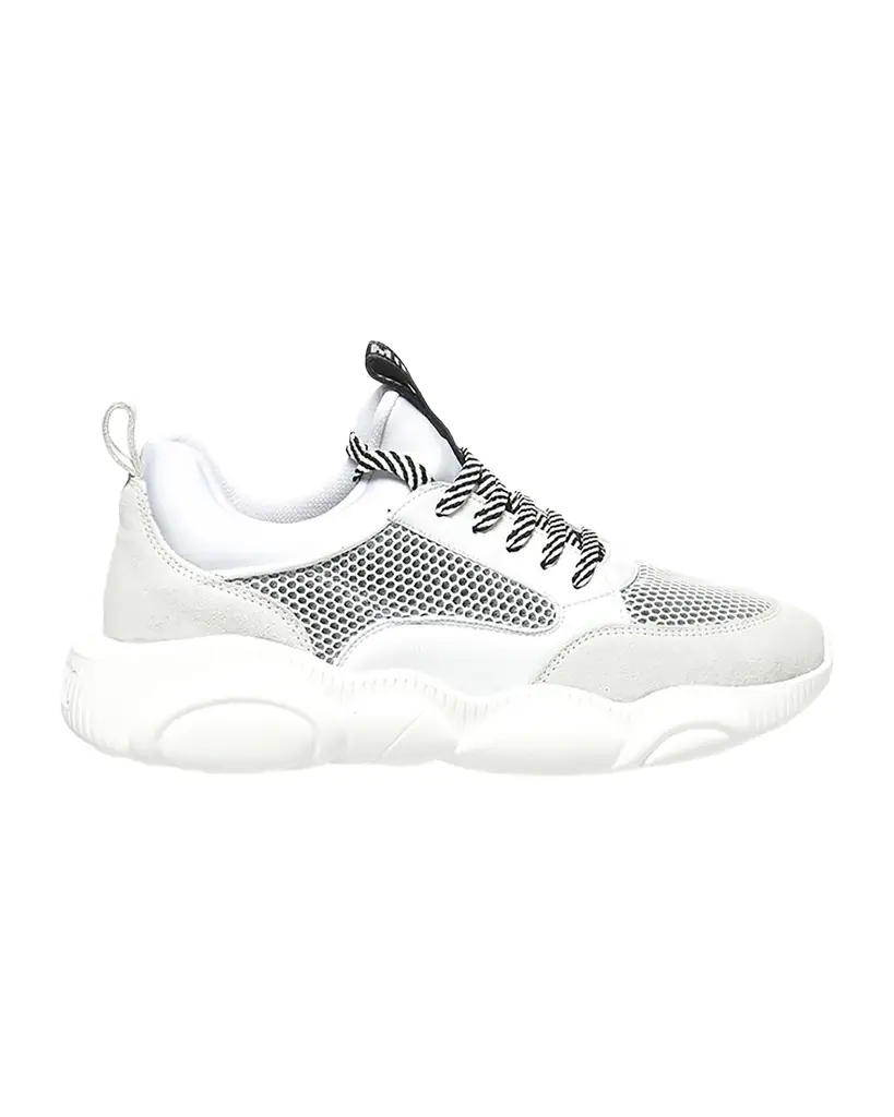 Moschino Men 's Mesh/Leather Striped-Lace Sneakers