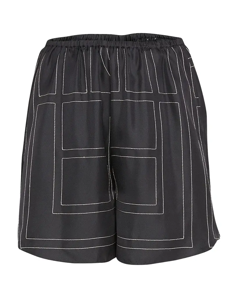 Toteme Monogram Silk Twill PJ Shorts