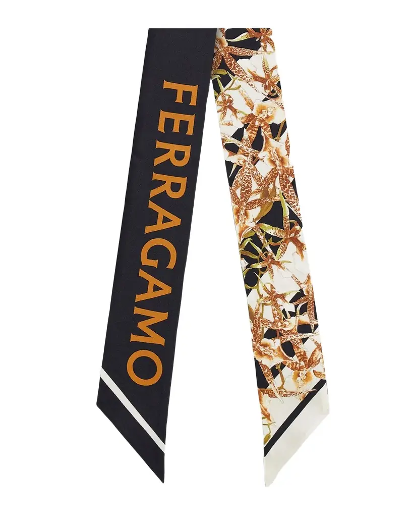 Ferragamo Floral Gaia Silk Scarf