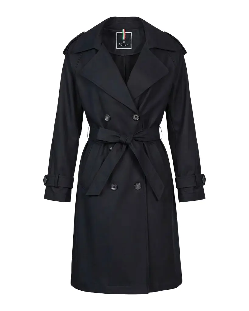 Gorski Wool Belted Double-Breasted Trench Coat