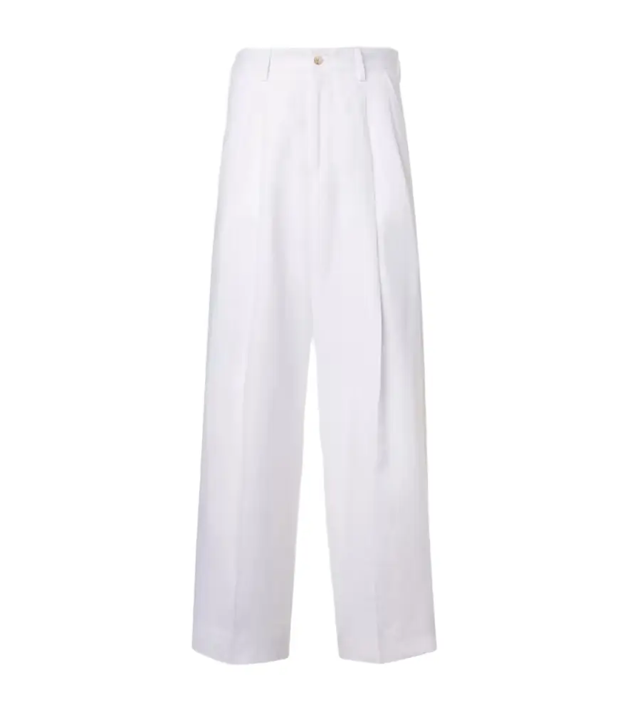Dolce & Gabbana Linen canvas wide-leg pants