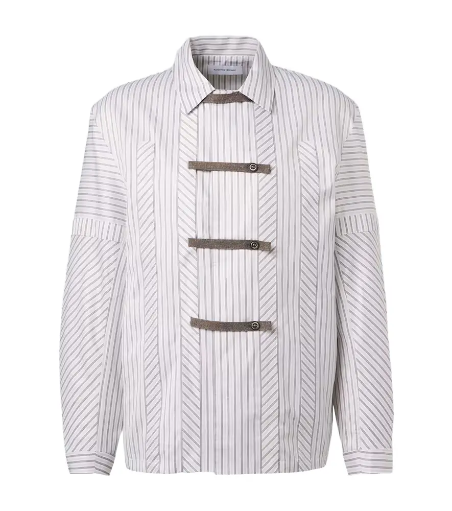 Kiko Kostadinov Kyan striped cotton poplin shirt