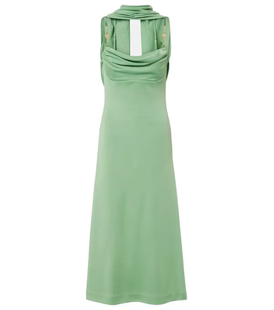 Rebecca Vallance Isla draped scarf-detail midi dress